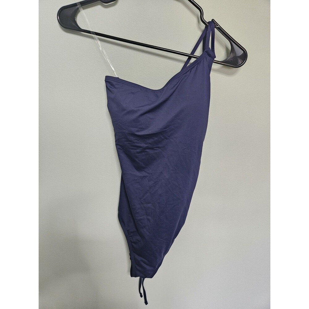 La Blanca Lace Back One Shoulder One Piece Swimsuit Indigo SIZE 10 - NWT
